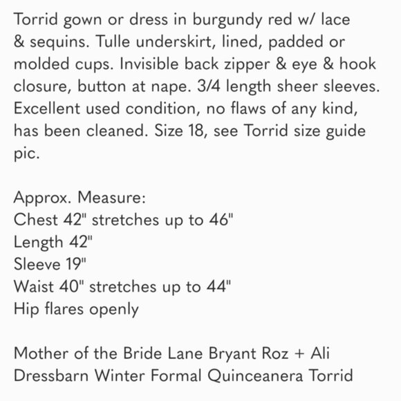 Torrid Formal Dress Sequins Burgundy Lace Gown  | Wedding Guest - Picture 12 of 12